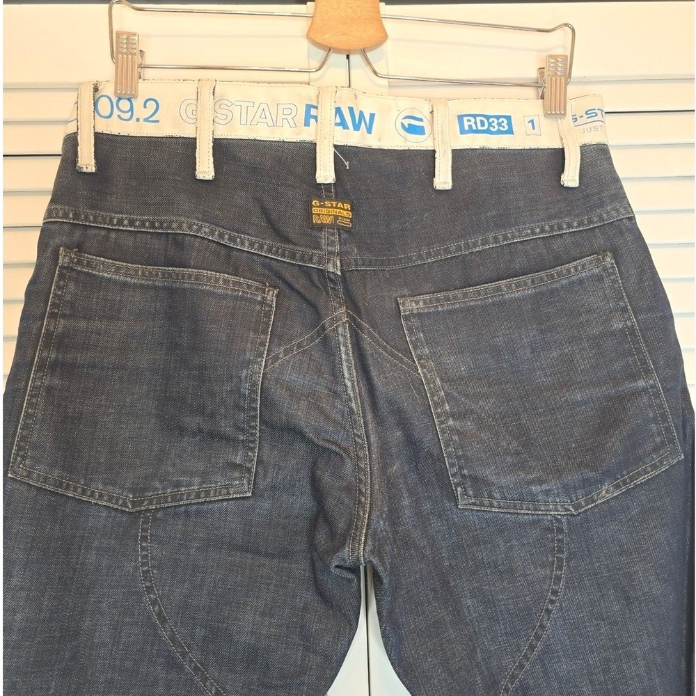 G-STAR RAW Elwood Tapered Band Jeans Men 32 3D Knee Tech Denim Graphic Waistband - Picture 4 of 11